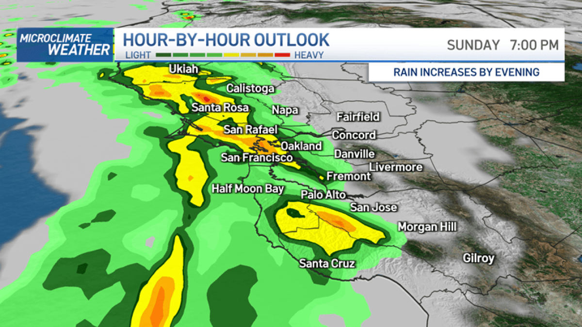 Cold Front Off the California Coast; Rain to Return to Bay Area Sunday ...