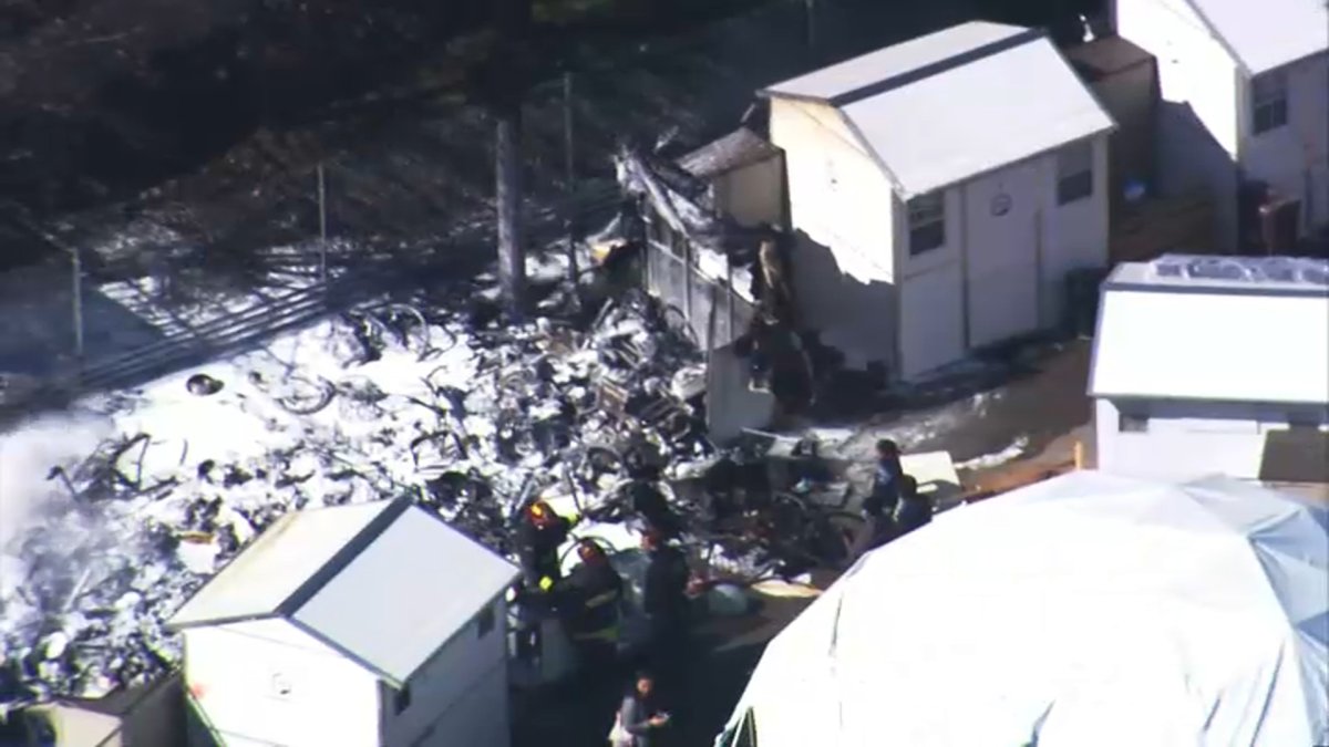 3 Tiny Homes Destroyed in Village Near Lake Merritt NBC Bay Area