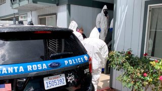 A 15-month-old toddler was found unresponsive in a bedroom in Santa Rosa, Calif., Monday, May 9, 2022. The toddler later died at a hospital and her parents were arrested on suspicion of child abuse after police said they found drug paraphernalia and fentanyl in the family’s apartment.