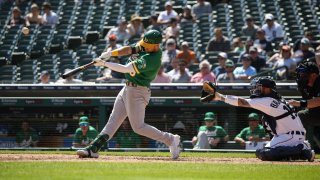 Oakland Athletics first baseman Seth Brown.