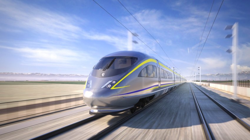 California high-speed rail system rendering.