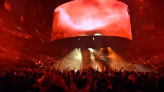Atmosphere as Metallica performs during Metallica's 40th Anniversary Concert at Chase Center on December 17, 2021, in San Francisco, California.