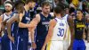 Mavericks, Warriors Exchange Words After Wild Steph Curry No-Look 3-Pointer