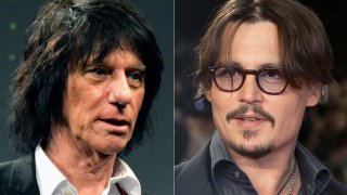 Jeff Beck, left, and Johnny Depp
