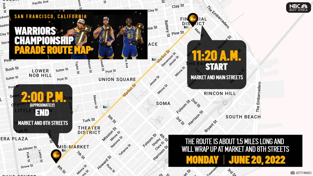 Warriors Parade 2022: Route, schedule, how to watch