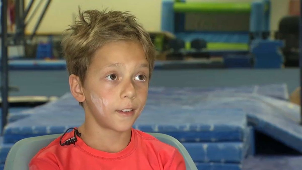 Milpitas Gymnastics Club Ukrainian Boy With Open Arms NBC