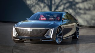 The Cadillac Celestiq show car previews an upcoming electric sedan for General Motors.
