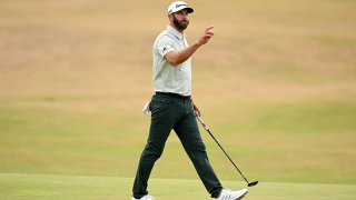 LIV golfer Dustin Johnson is in seventh place entering the final round of the 2022 Open Championship.