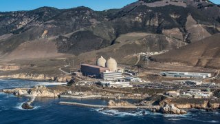 Aerial view of the Diablo Canyon, the only operational nuclear plant left in California, viewed in these aerial photos taken on December 1, 2021, near Avila Beach, California. Set on 1,000 acres of scenic coastal property just north and west of Avila Beach, the controversial power plant operated by Pacific Gas & Electric (PG&E) was commisioned in 1985.