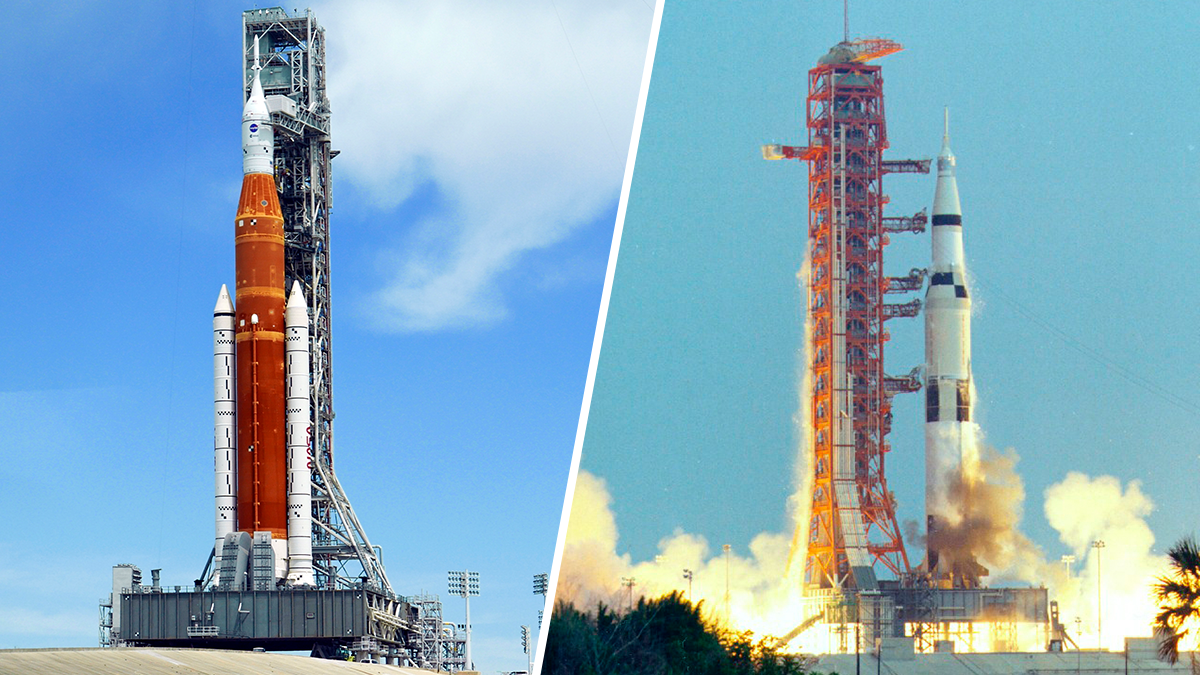 Nasa Space Launch System Vs Saturn V Apollo