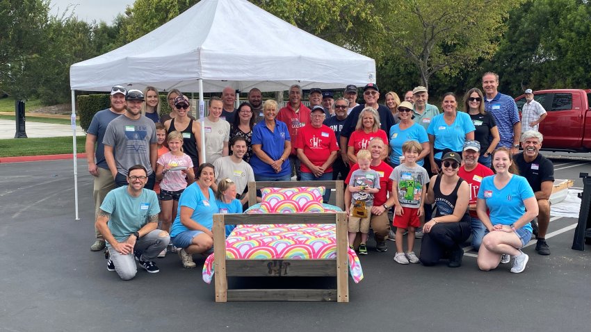 Sleep in Heavenly Peace celebrated its grand opening in San Diego County by building 10 beds for families in need.