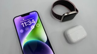 Apple introduced the iPhone 14 lineup, Apple Watch 8 products, and new AirPods Pro at an event in Cupertino, California, on Sept. 7, 2022.