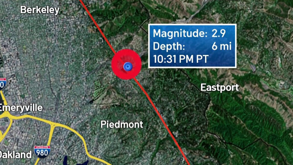 M2.9 earthquake strikes near Piedmont – NBC Bay Area
