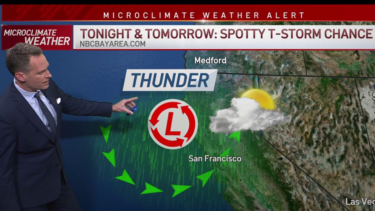 Jeff’s Forecast: Spotty Thunderstorm Chance – NBC Bay Area