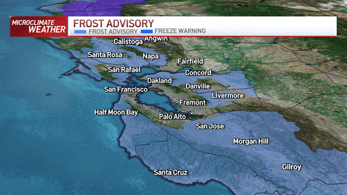 Octo-Brrr: Frost Advisory Issued for Bay Area – NBC Bay Area