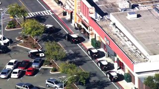 Police activity at Sunvalley Shopping Center in Concord.
