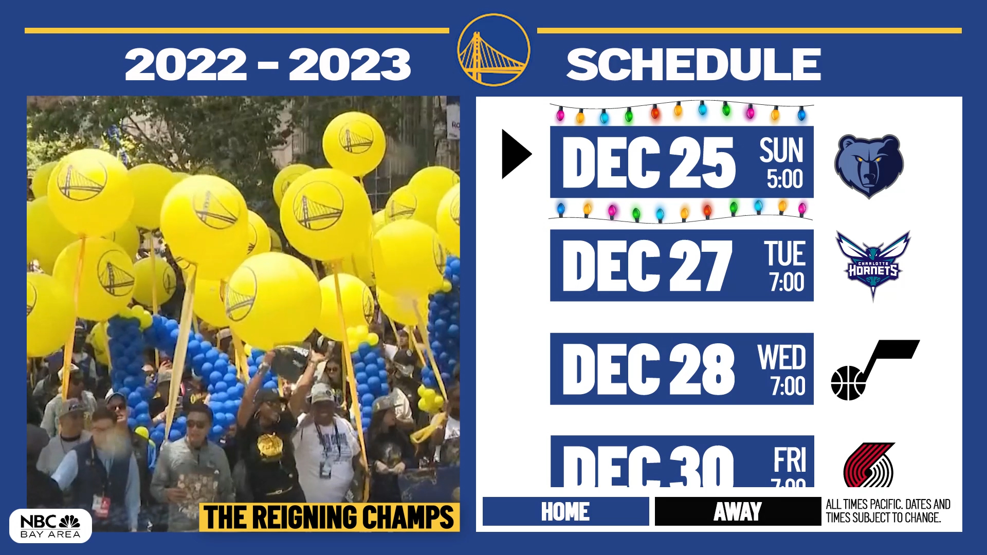 Warriors schedule 2023-24: Full list of games including national