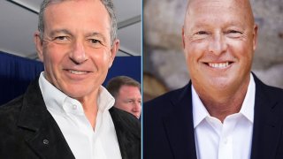 Bob Iger, left, and Bob Chapek of Disney