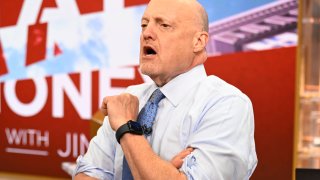 Jim Cramer on the set of “Mad Money” at the NYSE.