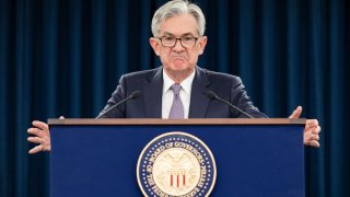 Federal Reserve Board Chairman Jerome Powell speaks during a news conference after a Federal Open Market Committee meeting on January 29, 2020 in Washington, DC.