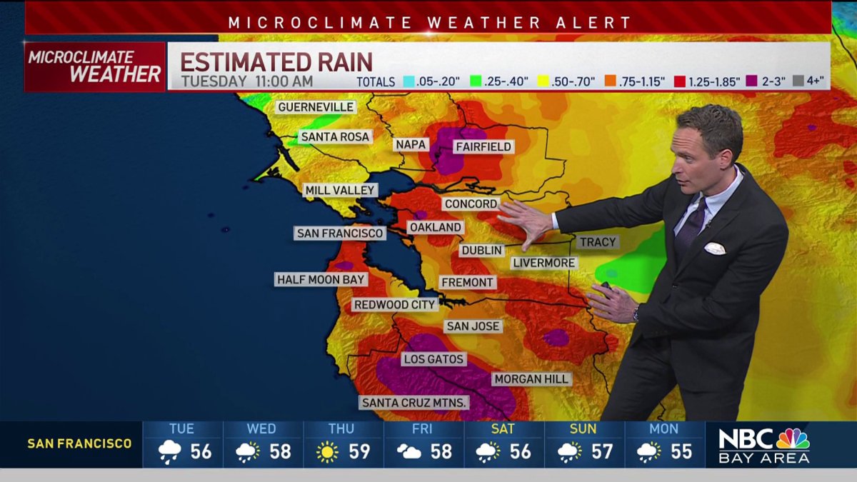 Jeff’s Forecast: Storm Set to Bring Heavy Rain & Hail Chance – NBC Bay Area