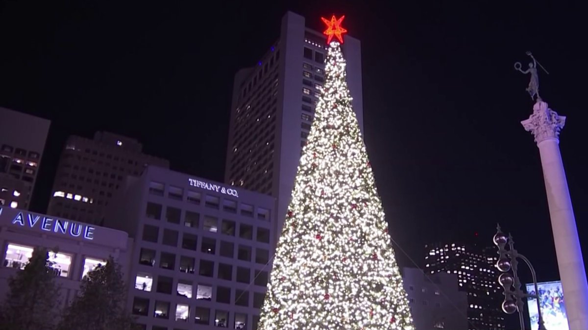 Christmas Tree Return in San Francisco During Lightning Ceremony NBC Bay Area