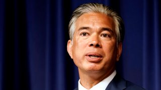 FILE – California Attorney General Rob Bonta speaks at a news conference in Sacramento, Calif., on June 28, 2022. Bonta said Wednesday, Nov. 30, 2022, the California Department of Justice will adopt recommendations from an independent investigation into a data breach over the summer that exposed the personal information of 192,000 people who had applied for a permit to carry a concealed weapon. (AP Photo/Rich Pedroncelli, File)