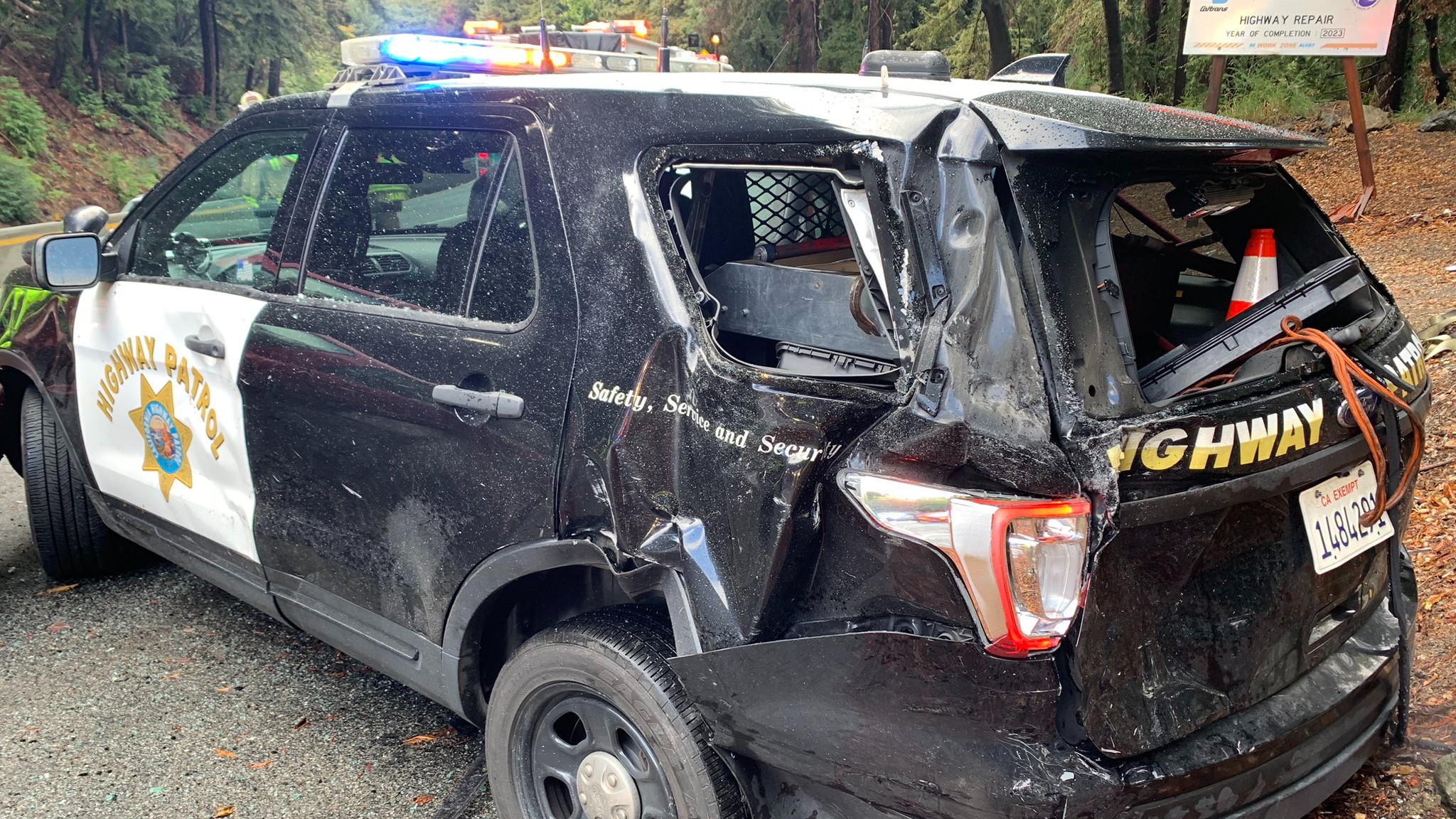 CHP Officer Struck by Vehicle on Highway 17 in the Santa Cruz Mountains