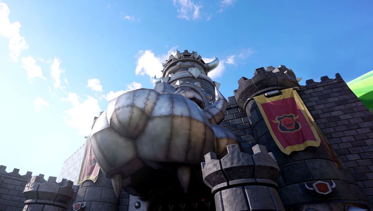 A view of Bowser’s Castle inside Super Nintendo World at Universal Studios Hollywood.