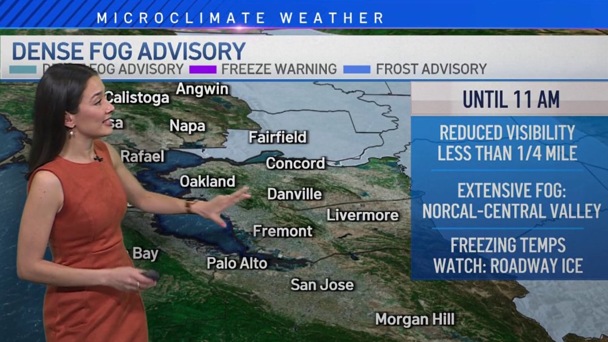 Forecast: Patchy Dense Fog, Frosty Start – NBC Bay Area