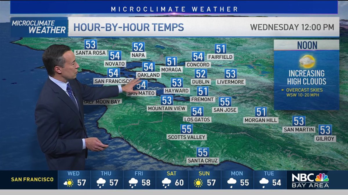 Rob’s Forecast: Patchy Fog and Chilly Start to Wednesday – NBC Bay Area