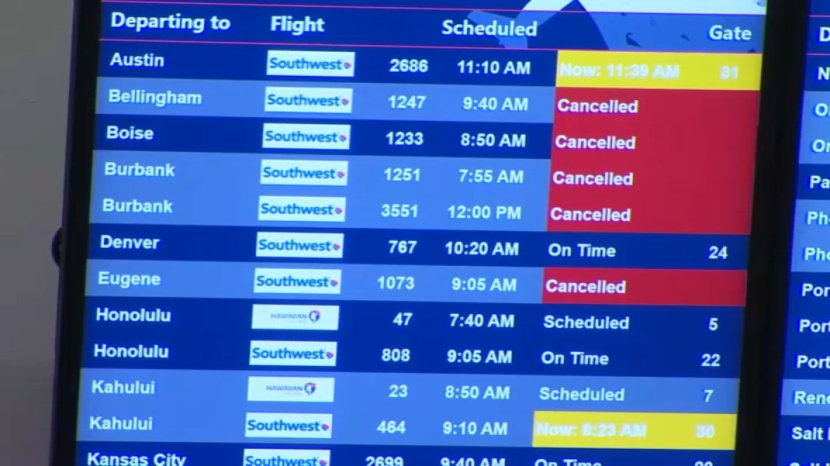 Southwest Airlines Cancels Hundreds More Flights In And Out Of Bay Area Southwest airlines cancels hundreds more flights in and out of bay area