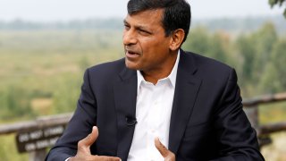 Rajan Raghuram at Jackson Hole, Wyoming August 24, 2018.
