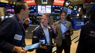 Traders work on the floor of the New York Stock Exchange (NYSE) in New York, US, on Wednesday, Nov. 9, 2022.