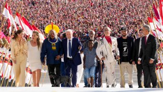 Luiz Inacio Lula da Silva arrives to the Planalto Palace