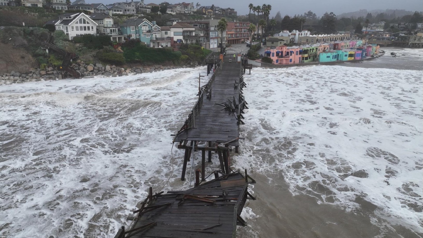 Santa Cruz County Suffers Significant Damage During Storm NBC Bay Area   CapitolaPierDamage 