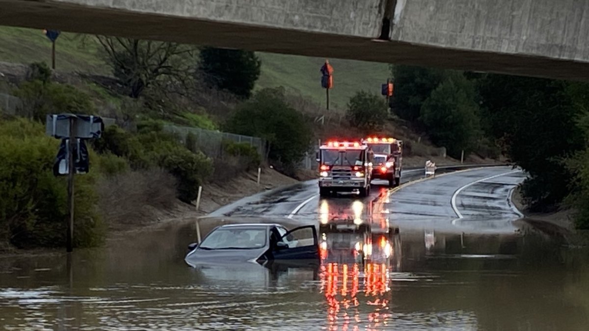 Driver Stranded in Water Near Pleasanton NBC Bay Area