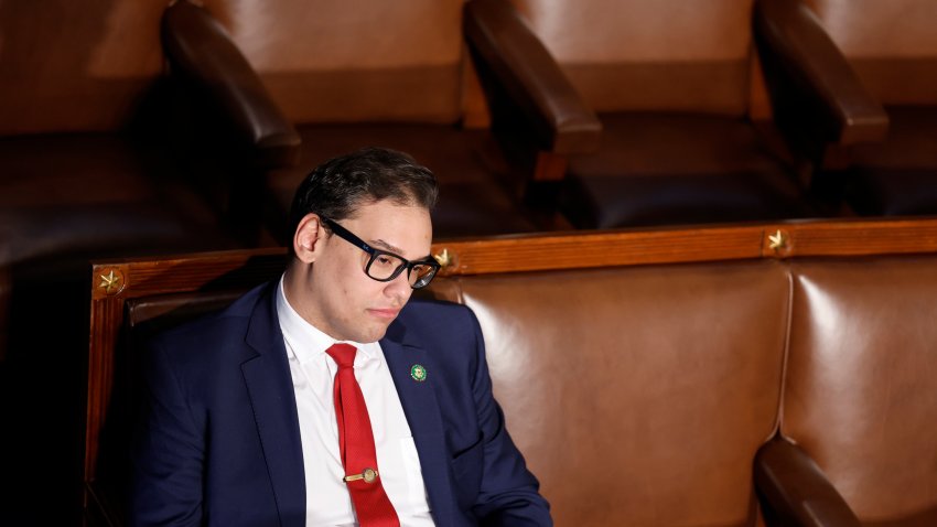 WASHINGTON, DC – JANUARY 06: U.S. Rep.-elect George Santos (R-NY) watches proceedings during the fourth day of elections for Speaker of the House at the U.S. Capitol Building on January 06, 2023 in Washington, DC. The House of Representatives is meeting to vote for the next Speaker after House Republican Leader Kevin McCarthy (R-CA) failed to earn more than 218 votes on several ballots; the first time in 100 years that the Speaker was not elected on the first ballot.