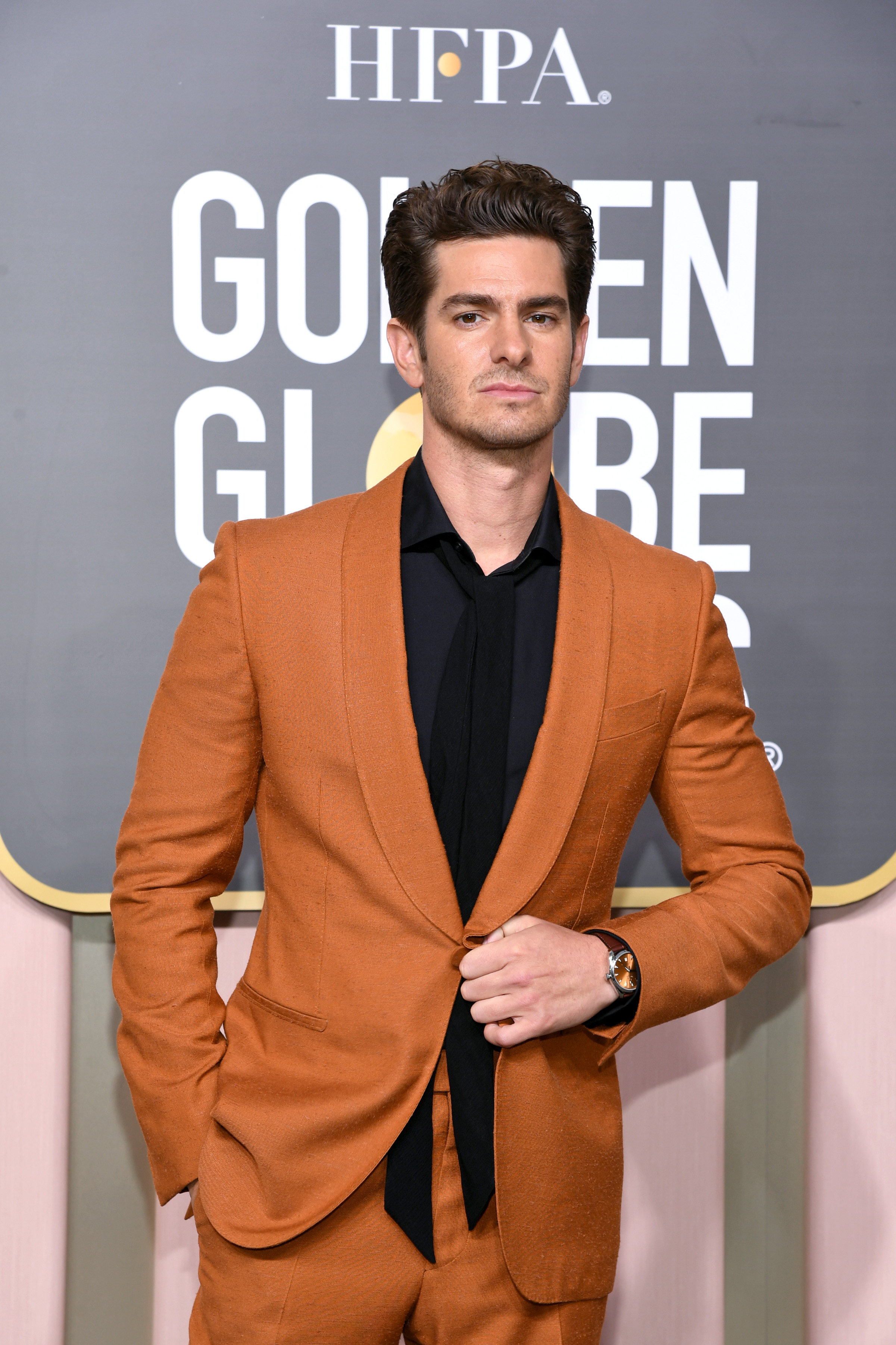 Andrew Garfield attends the 80th Annual Golden Globe Awards at The Beverly Hilton on Jan. 10, 2023, in Beverly Hills, California.