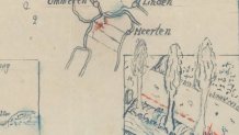 A zoomed-in look of the map showing where the Nazi loot was reportedly buried in Ommeren.