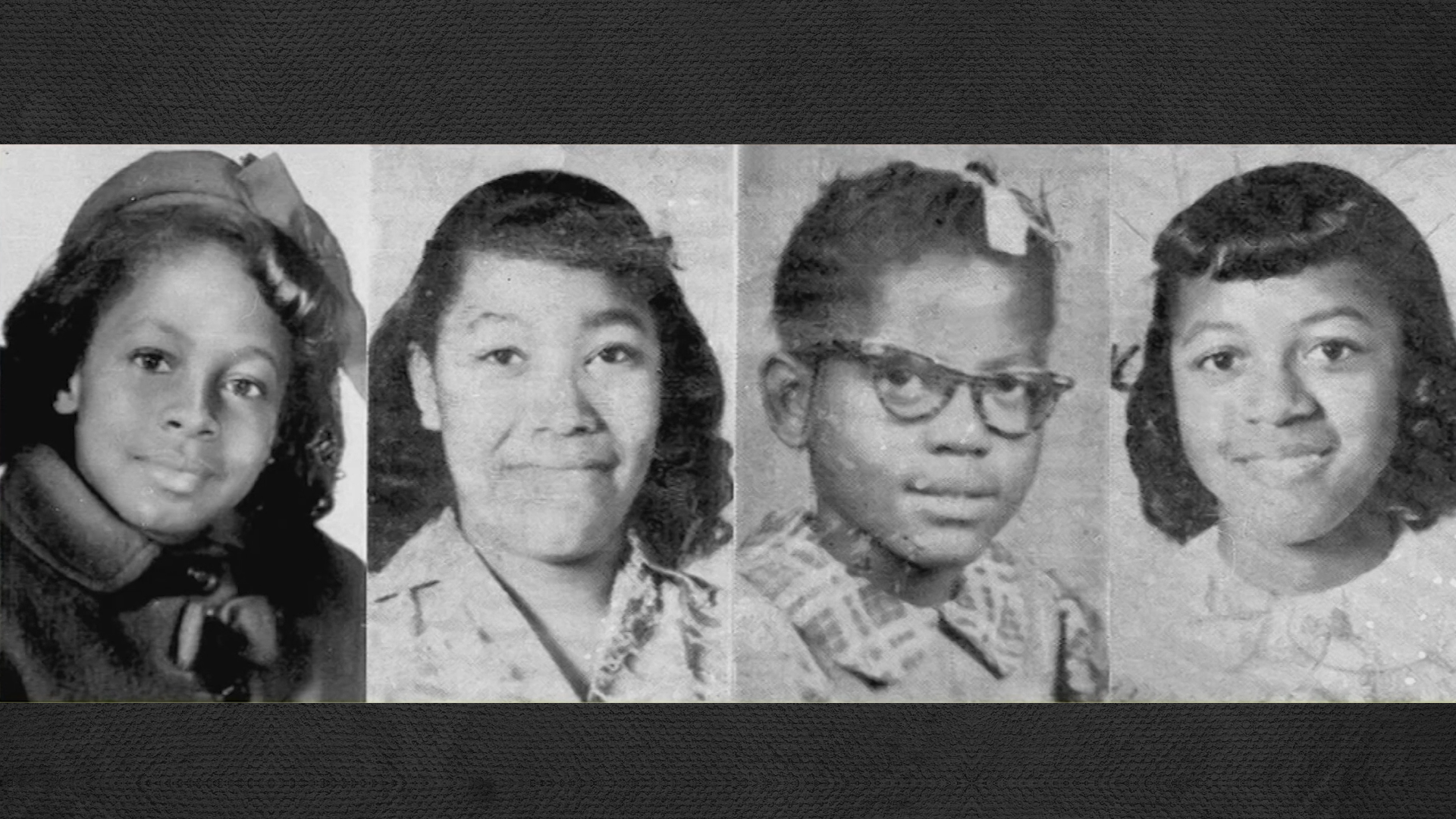 Carole Robertson (14), Carol Denise McNair (11), Addie Mae Collins (14), and Cynthia Wesley (14) were the 4 little girls killed in the 1963 16th Street Baptist Church bombing.