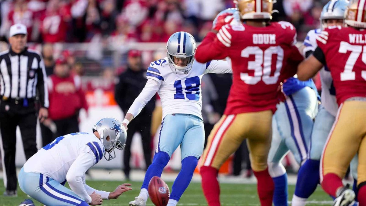Cowboys Kicker Brett Maher's PAT Struggles Continue With Blocked First  Attempt Vs. 49ers – NBC Bay Area