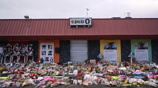 FILE - A memorial for the victims of a mass shooting is seen outside of Club Q in Colorado Springs, Colorado, on Nov. 29, 2022.