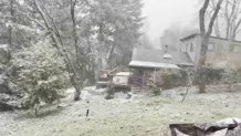 Snow off Highway 17 and Summit Road in the Santa Cruz Mountains. (Feb. 22, 2023)