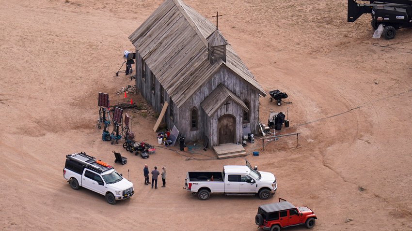 FILE - This aerial photo shows the Bonanza Creek Ranch in Santa Fe, N.M., on Oct. 23, 2021.