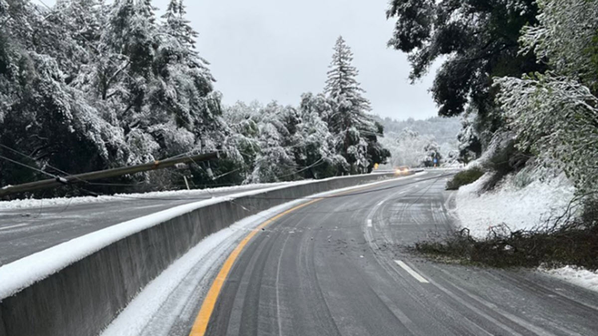 Lanes on Highway 17 Reopen in Santa Cruz Following Downed Wires Fallen Trees