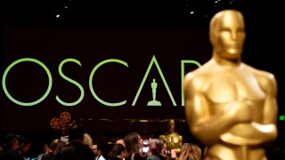 An Oscar statue stands during a preview for the Governors Ball during the 91st annual Academy Awards week in Hollywood, on California, February 15, 2019.