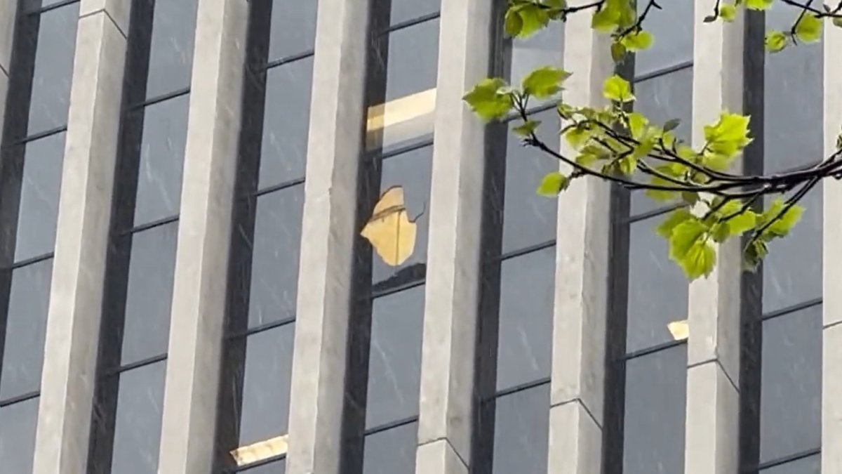 Shards of Window Glass Fall From Building in San Francisco NBC Bay Area