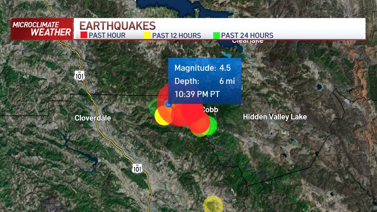 M4.4 Earthquake Strikes in Cobb NBC Bay Area