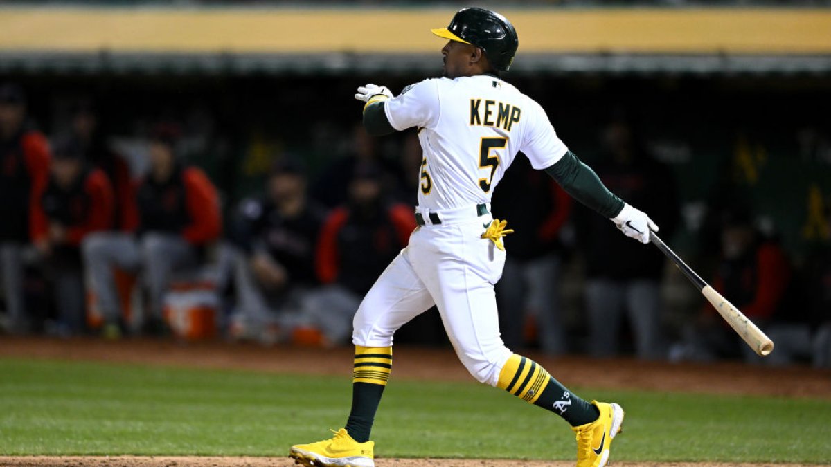 Esteury Ruiz of the Oakland Athletics fields during the game against  News Photo - Getty Images